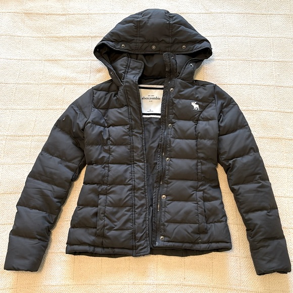abercrombie kids Other - Abercrombie Kids Down Grey Coat Jacket w Hood sz M